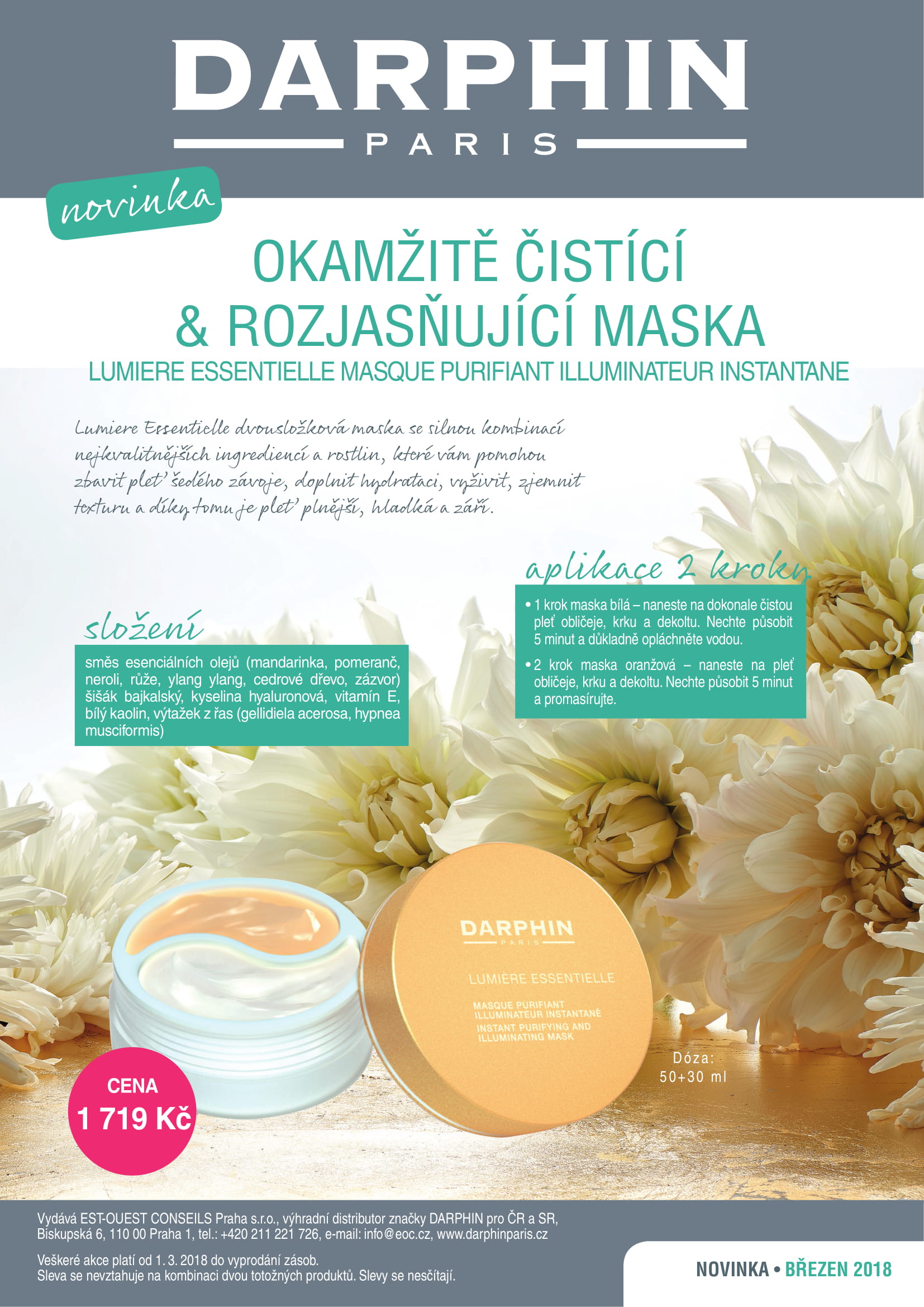 DARPHIN - LUMIERE ESSENTIELLE MASQUE PURIFIANT ILLUMINATEUR INSTANTANE DarphinParis -novinka-řada- lumiere essentielle- pleťová maska.eshopdarphin.jpg